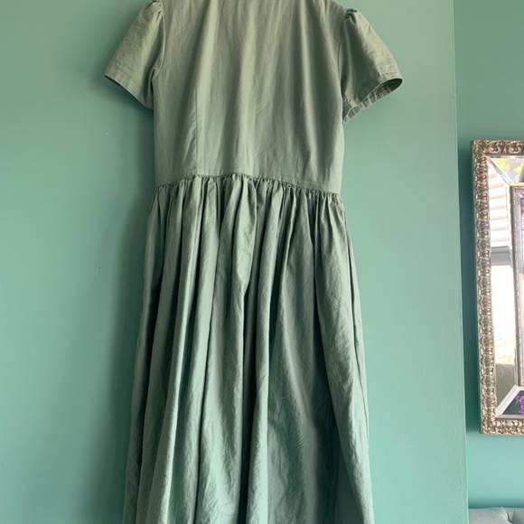 Vintage Inspired Teal Day Dress - Picture 3 of 8